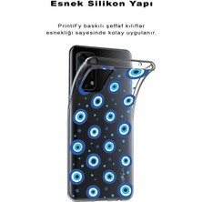 Printify Apple  iPhone 11 ile Uyumlu 1mm Slim Fit Nazar Boncuğu 1 Baskılı Şeffaf Silikon Kılıf