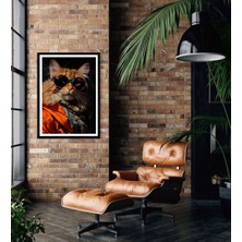 Decotorium Çerçeveli Tablo Anımal Kıngdom-Cat Serisi Mdf Tablo CAT/011