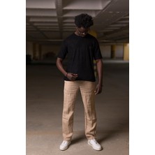 Akçaylar Bisiklet Yaka Havlu Kumaş Yarı Oversize (Hafif Geniş Model) T-Shirt