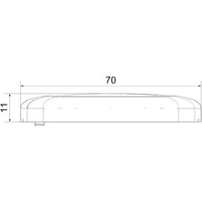 Sanel 12V Tavan Lambası 30 Ledli  6500K Beyaz (135*70 Mm) (Butonsuz)