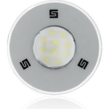 Sanel 12V-24V Spot Tavan Lambası 6 Ledli 6500K Beyaz (6 x 3W) (75 Mm) (Butonsuz)