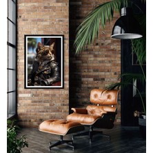 Decotorium Çerçeveli Tablo Anımal Kıngdom-Cat Serisi Mdf Tablo CAT/013