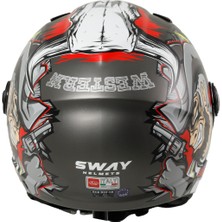 Sway 765 Wanted Black Yarım Motosiklet Kaskı