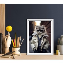 Decotorium Çerçeveli Tablo Anımal Kıngdom-Cat Serisi Mdf Tablo CAT/014