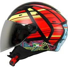 Sway 765 Colourful Yarım Motosiklet Kaskı