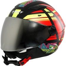 Sway 765 Colourful Yarım Motosiklet Kaskı