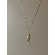 Zweig 925 Ayar Gümüş Unisex Kıvrılan Balık Kolye