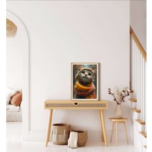 Decotorium Çerçeveli Tablo Anımal Kıngdom-Cat Serisi Mdf Tablo CAT/018