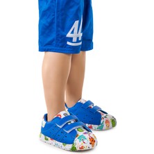 Kiko Kids Image Cırtlı Erkek Bebek Spor Ayakkabı Saks Mavi