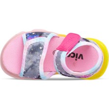 Vicco Nia Cırtlı Işıklı Kız Bebek Sandalet 321.24Y.222 Siyah