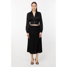 Accort A Kesim Scuba Etek - Siyah