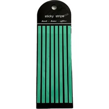 Sibga Tasarım Ince Uzun Şerit Şeffaf Renkli Postit Kitap Ayracı Ayraç Postit Sticker 160 Yaprak