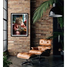 Decotorium Çerçeveli Tablo Anımal Kıngdom-Cat Serisi Mdf Tablo CAT/028