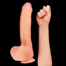 Feel Shop 28 cm Yumuşak Dokulu Çift Katmanlı Realistik Penis