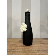 İki Cadı Tasarım Iki Cadı Tasarım, Geri Dönüşüm Beyaz Çiçek Detaylı Tasarım Şişe - Dekoratif Obje