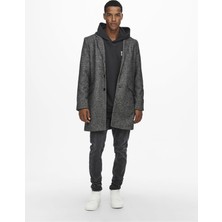 Only & Sons Koyu Gri Erkek Mont 22016665 Onsalex 12 Roll Neck Knıt