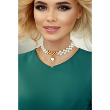Minimalist Tasarım Inci Choker Kolye, Inci Kolye, Kalpli Kolye ,incili Kolye, Taşlı Choker Kolye, Gül Choker, Tasma