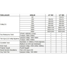 Unit Ut 18D LCD Dijital Voltaj Süreklilik Test Cihazı Ölçüm Aleti