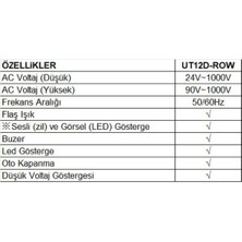 Unit Ut 12D-ROW Ac Voltaj Dedektörü Temassız Ac Voltaj Test Aleti Ölçü Aleti