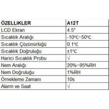 Unit A12T Dijital Termometre Hava Sıcaklık Nem Ölçer Ölçüm Aleti