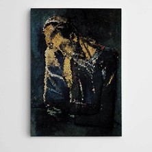 Dekolata Portreler Mozaik Modern Sanat Kanvas Tablo