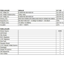 Unit Ut 122 Akıllı Dijital Multimetre Ölçü Aleti