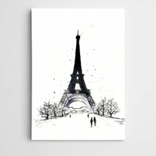 Dekolata Eyfel Paris Modern Sanat Kanvas Tablo