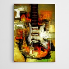 Dekolata Gitar Modern Sanat  Kanvas Tablo
