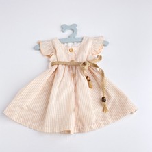 Bon Chic Baby Bebek/Çocuk Kemerli Coton Elbise