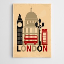 Dekolata Londra Modern Sanat Kanvas Tablo