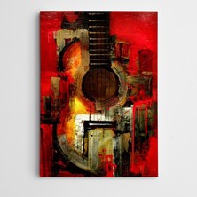 Dekolata Gitar Modern Sanat Kanvas Tablo