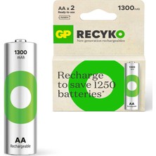 Gp Şarjlı Pil Aa Kalem 1300 mah Ni-Mh 2 Adet