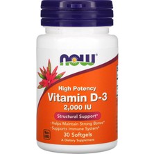 Now Foods Vitamin D3 50 Mcg (2,000 Iu), 30 Softgels