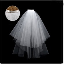 Bba New Trend Kısa Duvak Inci Düğün Duvağı Tül