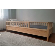 Oppipo Montessori Çocuk Karyola - Montessori Yatak - Ahşap Karyola - 45 cm Korkuluklu - OPPIPO56