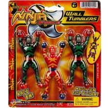 Duvara Yapışan Taklacı 3 Ninja - Sarı - Kırmızı