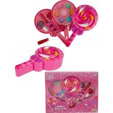 Toyfest Ce Kalite Belgeli Sürülebilir Lolipop Şekilli 2 Katlı Makyaj Güzellik Seti