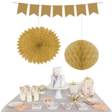 Tüftürük Kikajoy Üçlü Dekorasyon Seti Altın Doğum Günü Süsü 748596