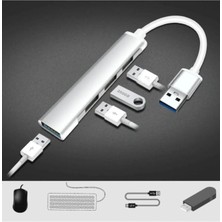 Qasul Type-C USB 3.1 Den 4 Adet USB 3.0 Hub Otg Çoğaltıcı Adaptörü