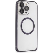 Joko Apple iPhone 14 Pro Kılıf Metal Bumper Magneticsafe Kapak - Derin Mor