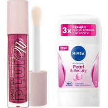 Pastel Plump Up Extra Dolgunlaştıran Dudak Parlatıcısı 207 + Nivea Pearl&beauty Kadın Stick Deodorant 50 ml