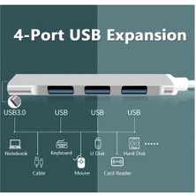 Qasul Typ-C 4in1  4 USB Girişli Klavye Mouse Flash Bellek Çevirici Hub Adaptör