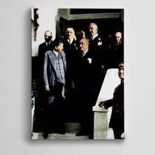 Dekolata Atatürk Renkli Kanvas Tablo
