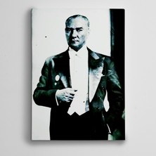 Dekolata Atatürk Siyah Beyaz 11 Kanvas Tablo