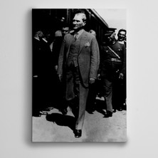 Dekolata Atatürk Siyah Beyaz 18 Kanvas Tablo