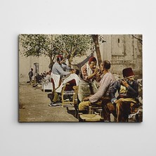 Dekolata Osmanlı Sakal Traşı Kanvas Tablo