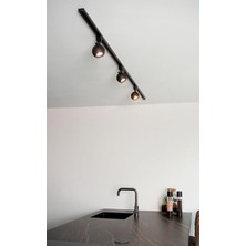 Demet Habek My Lights Mylights  Siyah LED Spot Ray Spot 1 mt Ray  Panasonıc Gün Işığı Ampulü