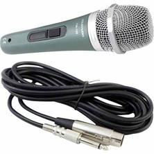 Gold Audio FM-198 Kablolu El Mikrofonu 5 Metre Kablolu 6.3mm Jack Soket Girişli Mikrofon