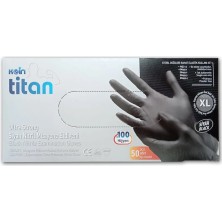 Starline Koin Titan Ekstra Ultra Güçlü Nitril Siyah Eldiven 50 Adet