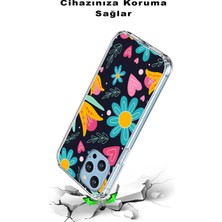 Printify Samsung Galaxy A13 4g ile Uyumlu 1mm Slim Fit Retro Colors 1 Baskılı Şeffaf Silikon Kılıf